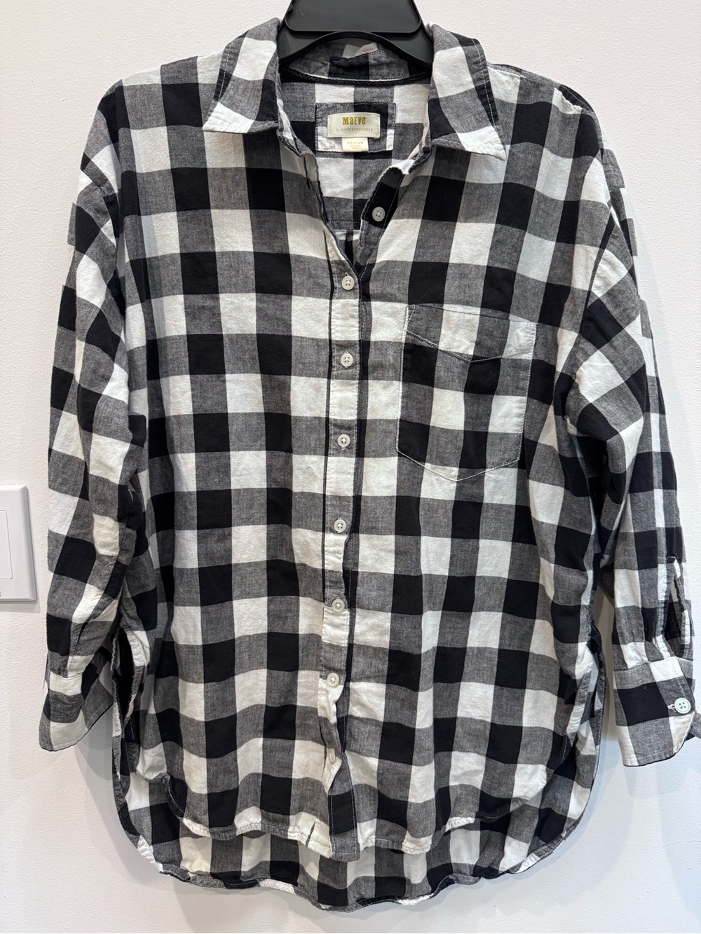 Maeve Bennet Button-down Shirt. Buffalo Check Edition. Size M